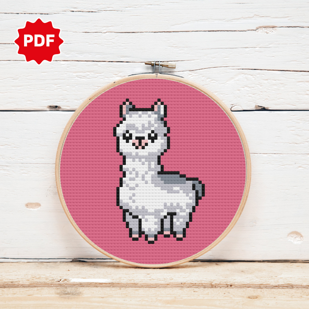 Alpaca Cross Stitch Pattern, Animals Cross Stitch Pattern