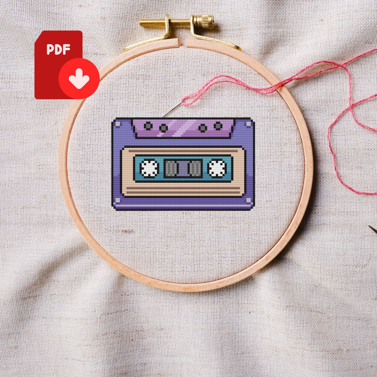 Cassette Cross Stitch Pattern
