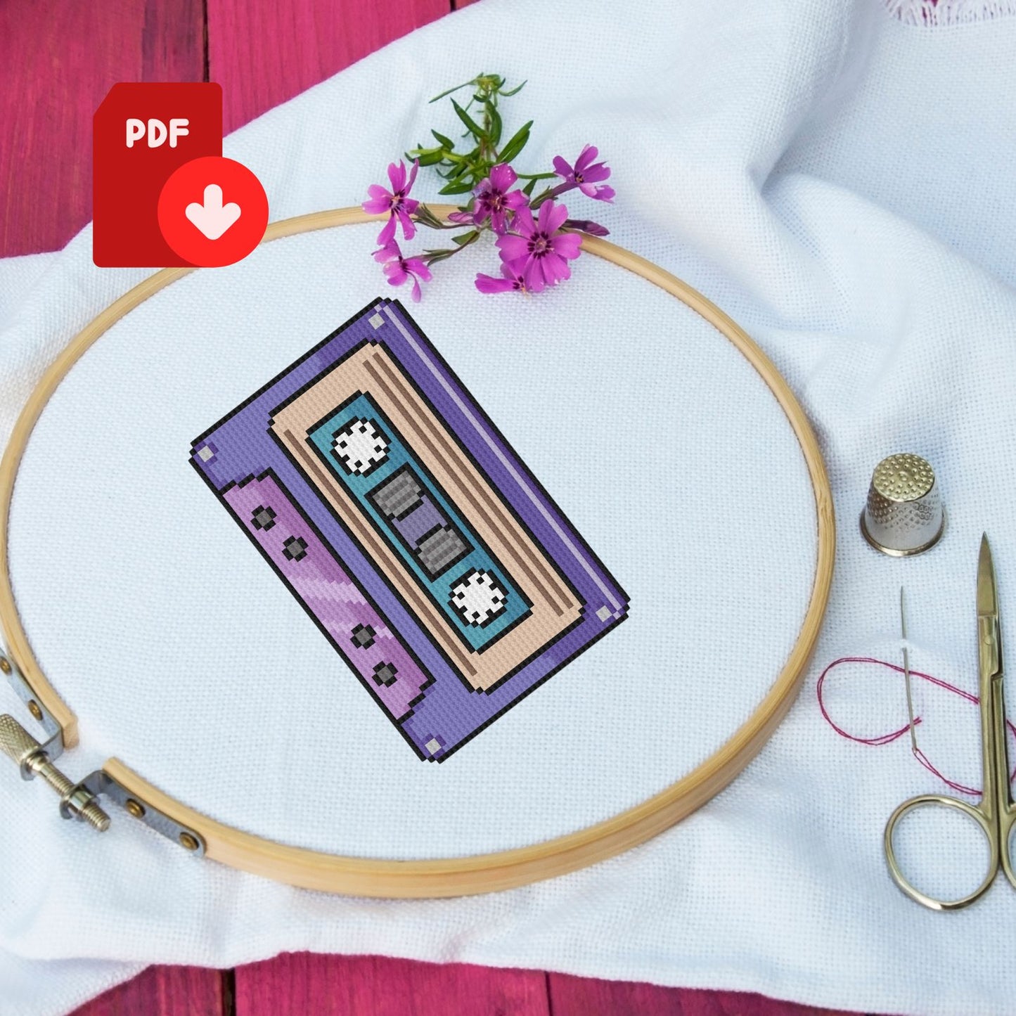Retro Cross Stitch Pattern