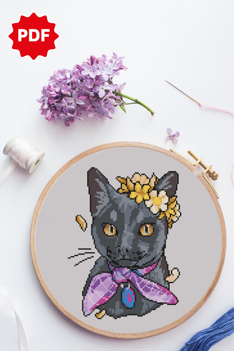 Cat Cross Stitch Pattern