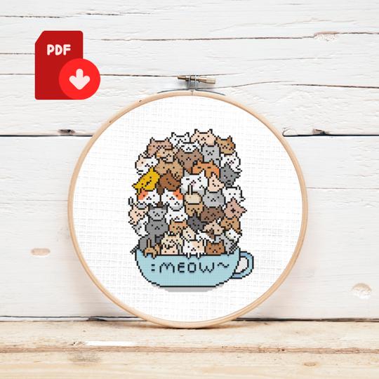 Cat Cross Stitch Pattern