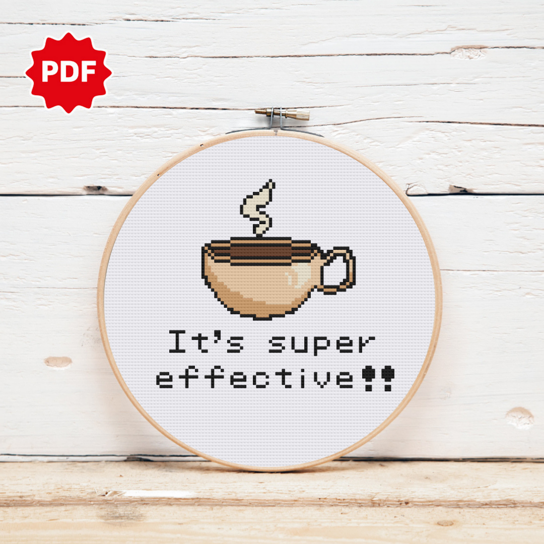 Cup Of Coffee Cross Stitch Pattern