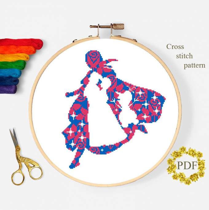 Snow White Cross Stitch Pattern, Disney Cross Stitch Pattern