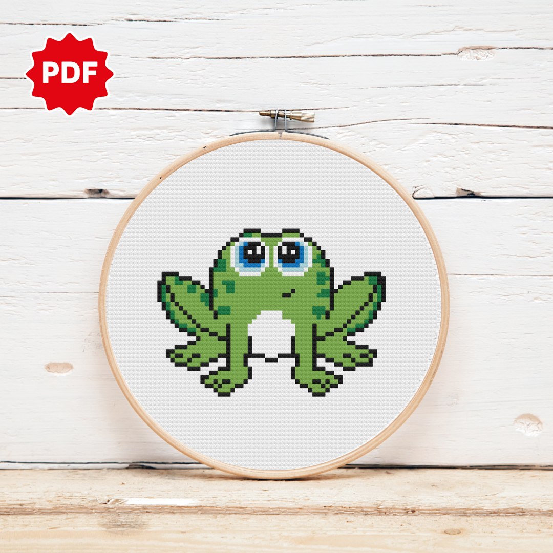 Cute Frog Cross Stitch Pattern