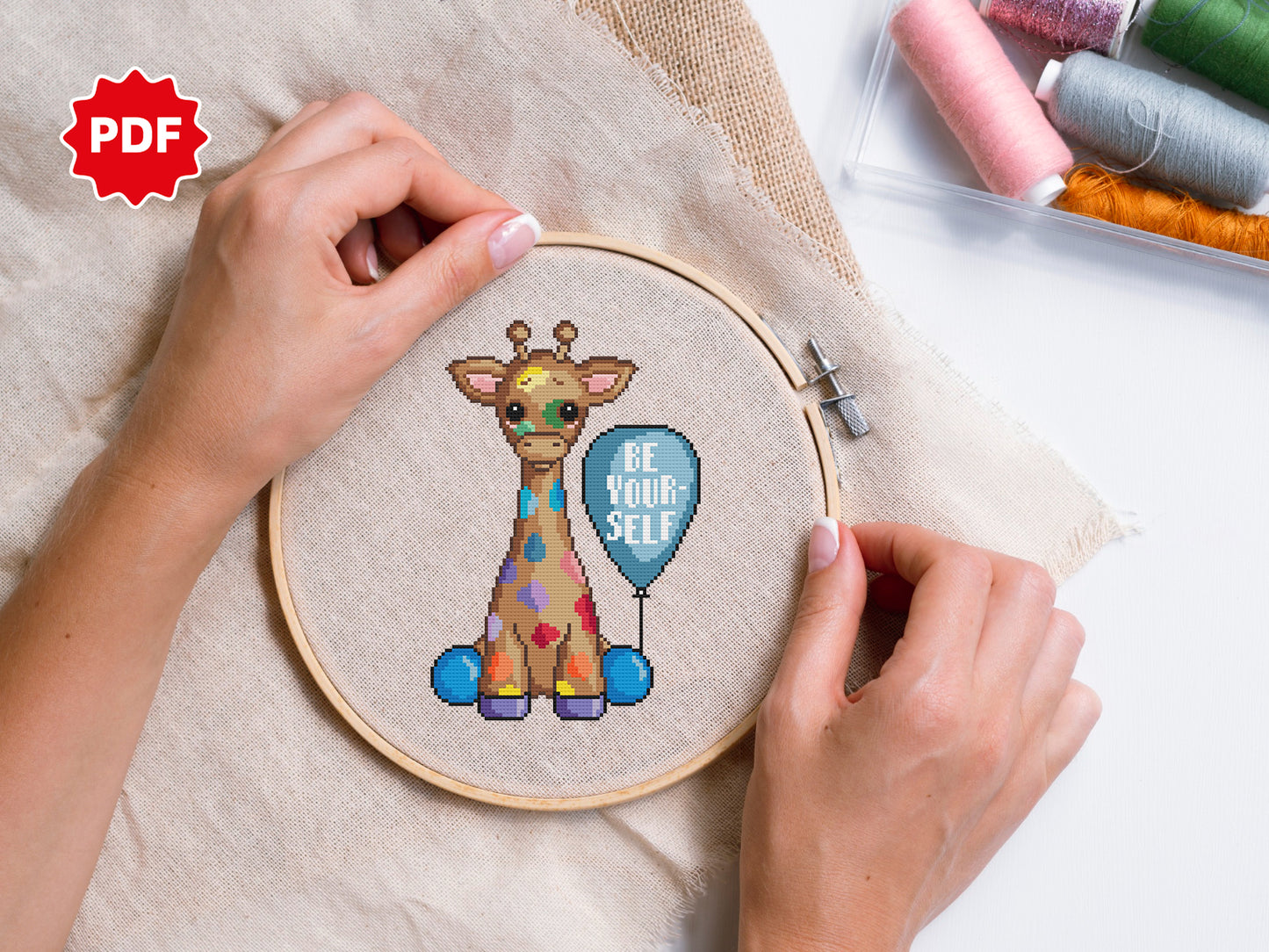 Giraffe Counted Cross Stitch Pattern