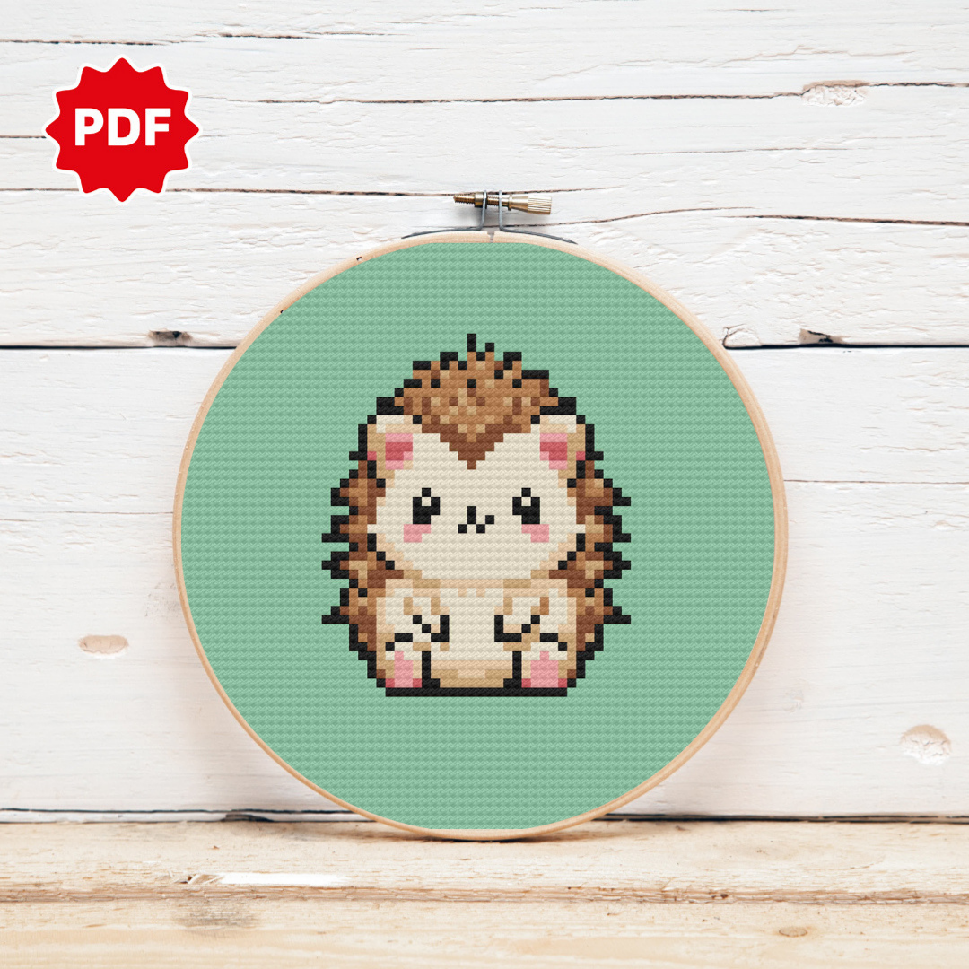 Small Hedgehog Cross Stitch Pattern