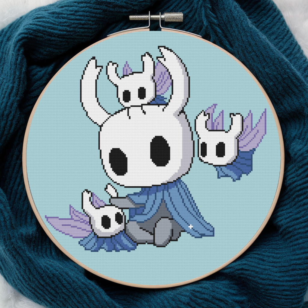Hollow Knight Cross Stitch Pattern, Hallownest Cross Stitch Pattern