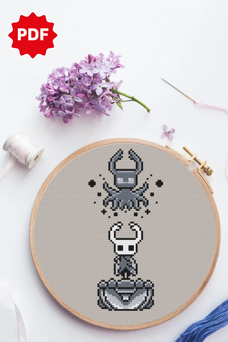 Hollow Knight Cross Stitch