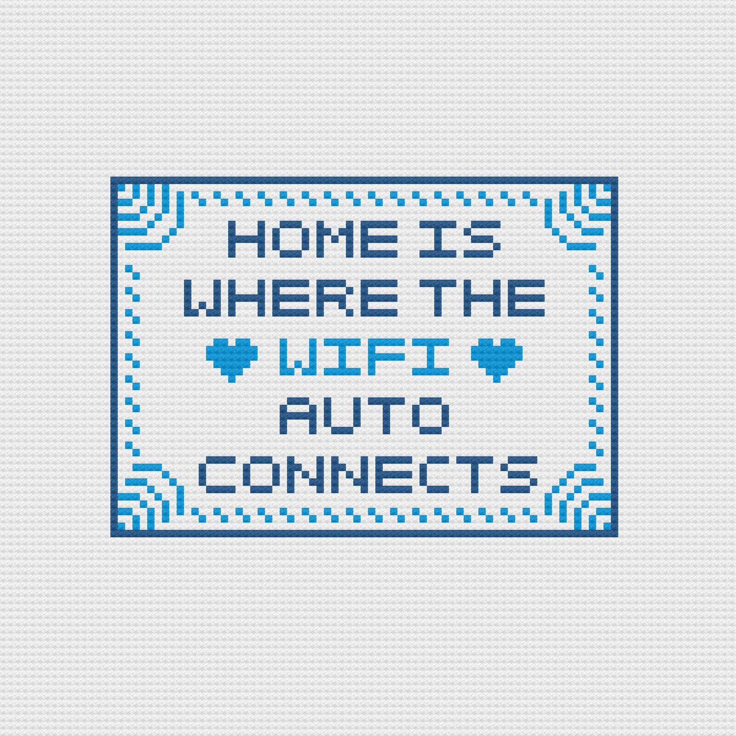 Wifi Cross Stitch Pattern, Sweet Home Cross Sitch Pattern