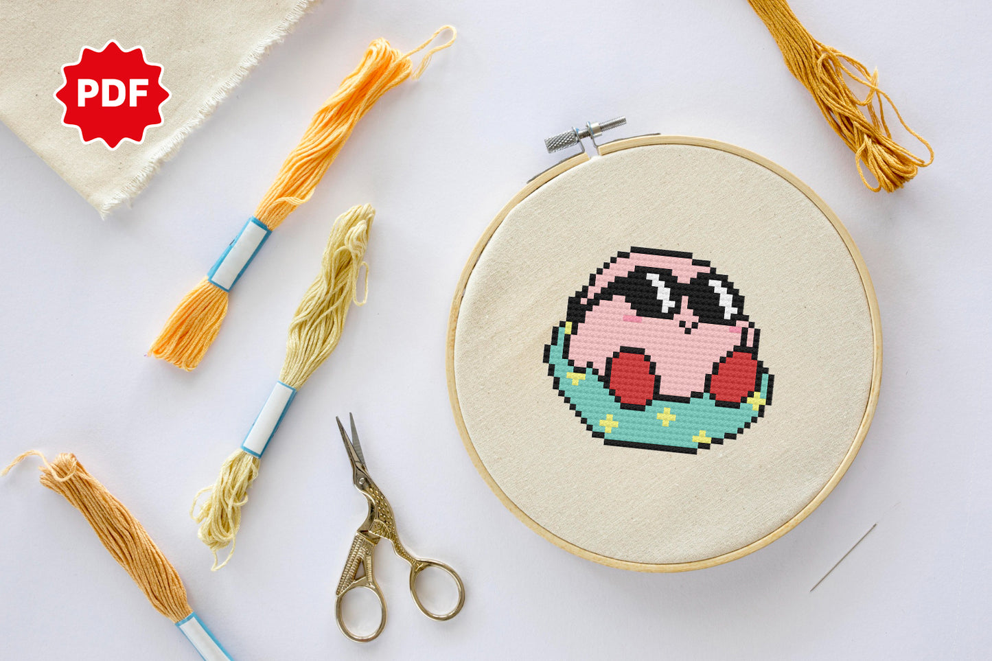 Pool Kirby Cross Stitch Pattern