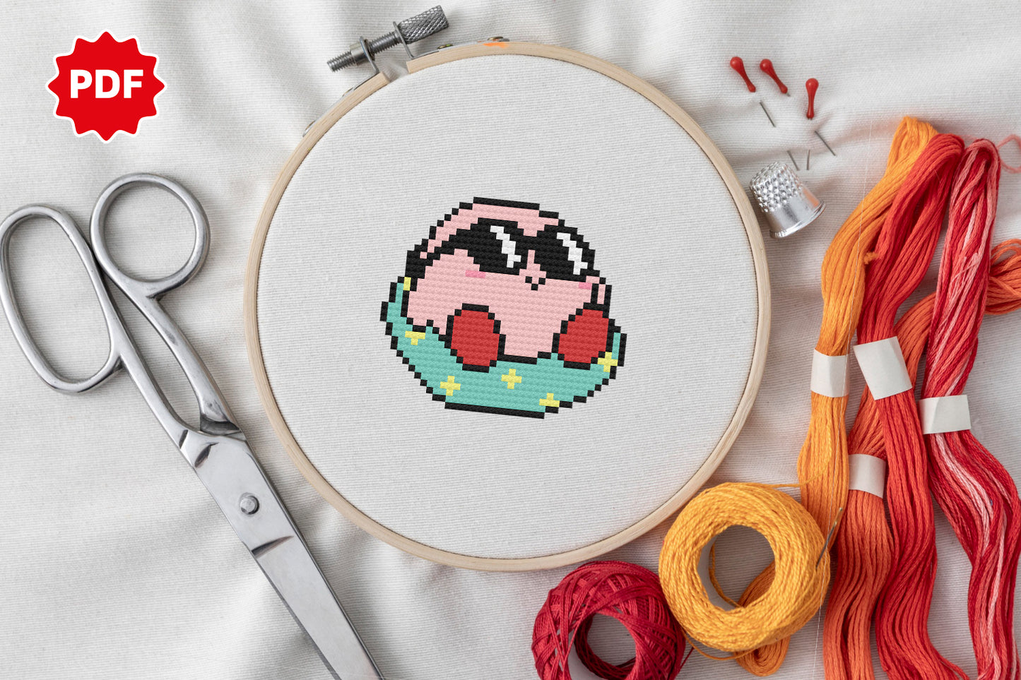 Funny Kirby Cross Stitch Pattern