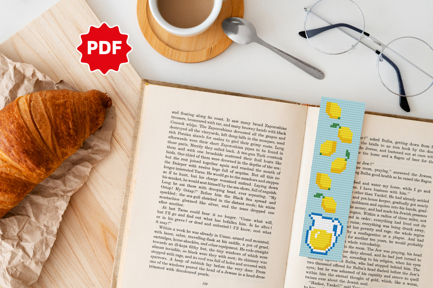 Lemon BookMark Cross Stitch Pattern