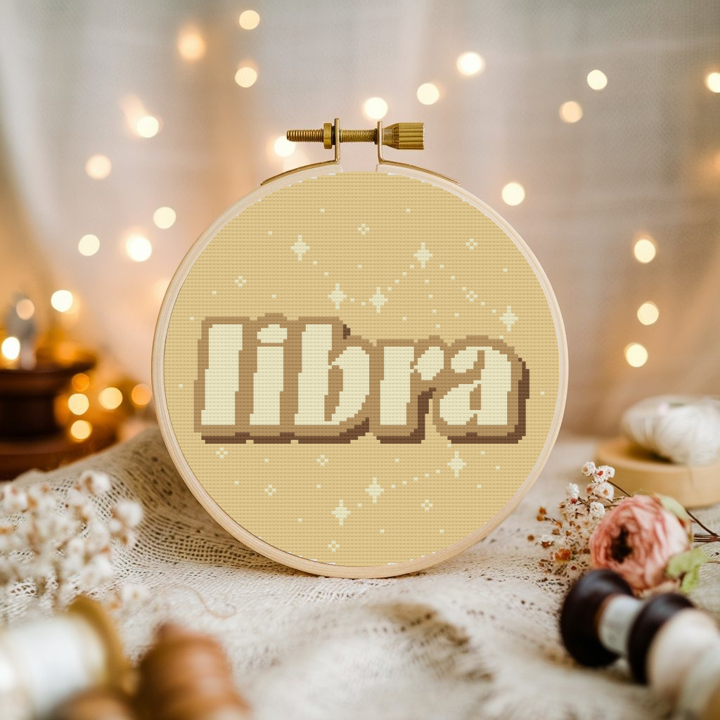 Zodiac Signs Cross Stitch Pattern, Libra Cross Stitch Pattern