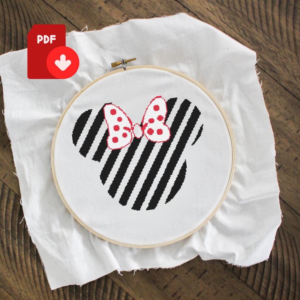 Minnie Disney Cross Stitch Pattern