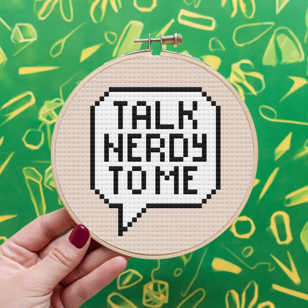 Nerdy Cross Stitch Pattern, Geeky Cross Stitch, Funny Quote Cross Stitch Pattern