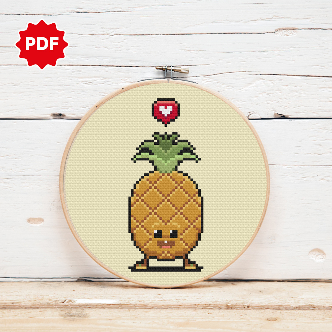 Pineapple Counted Cross Stitch Pattern