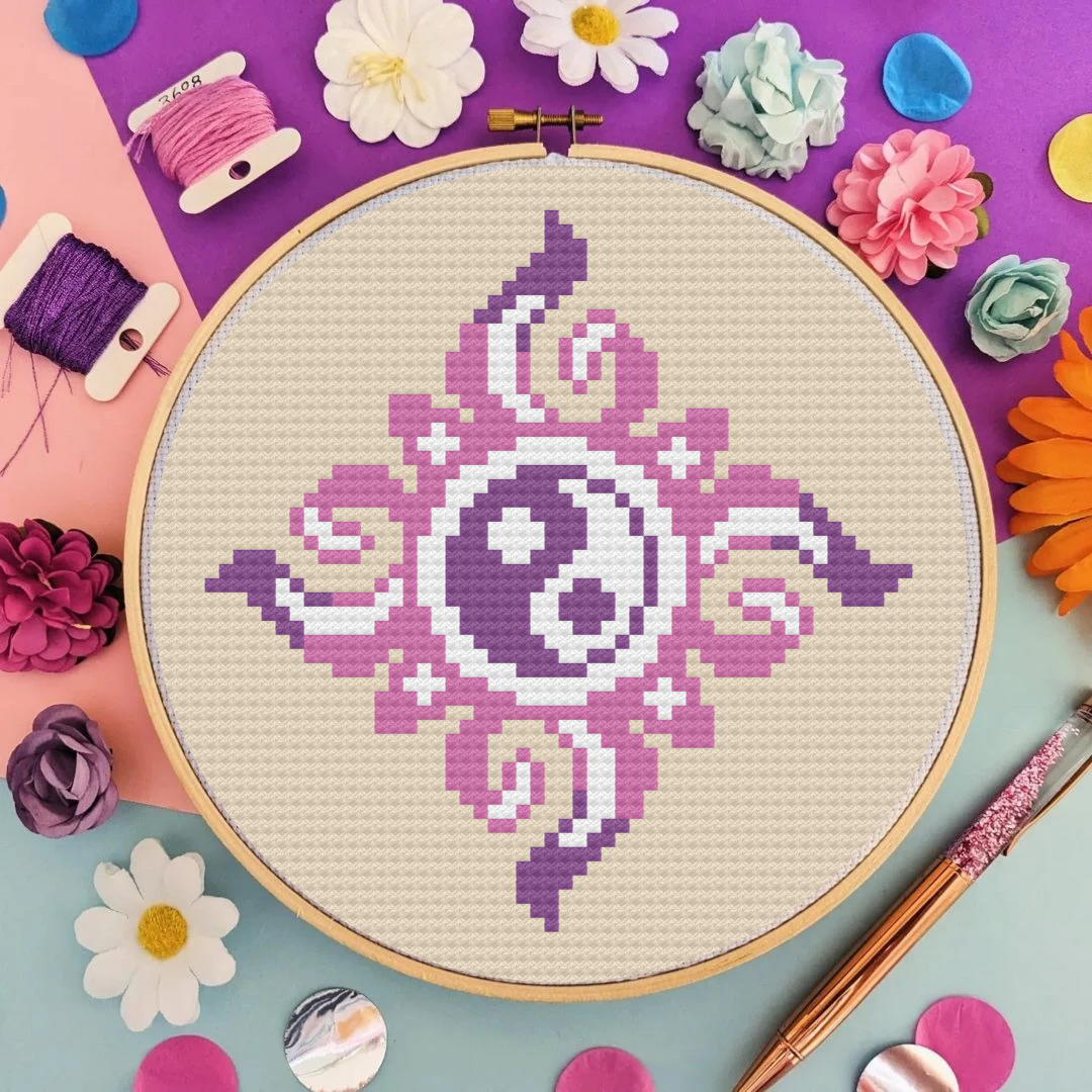 Yin yang Cross Stitch Pattern, Mandala Cross Stitch Pattern
