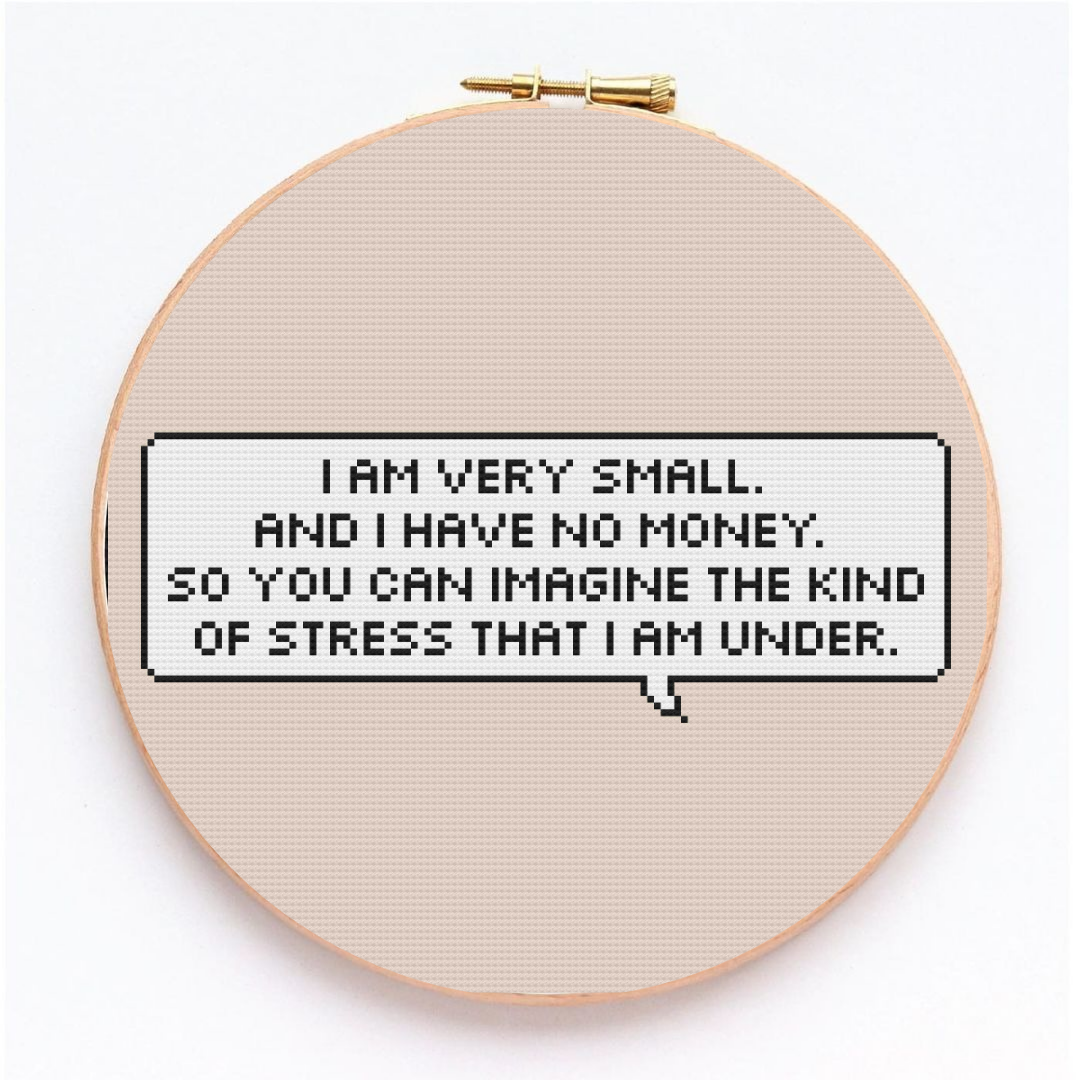 Short People Cross Stitch Pattern, Funny Quote Cross Stitch Pattern