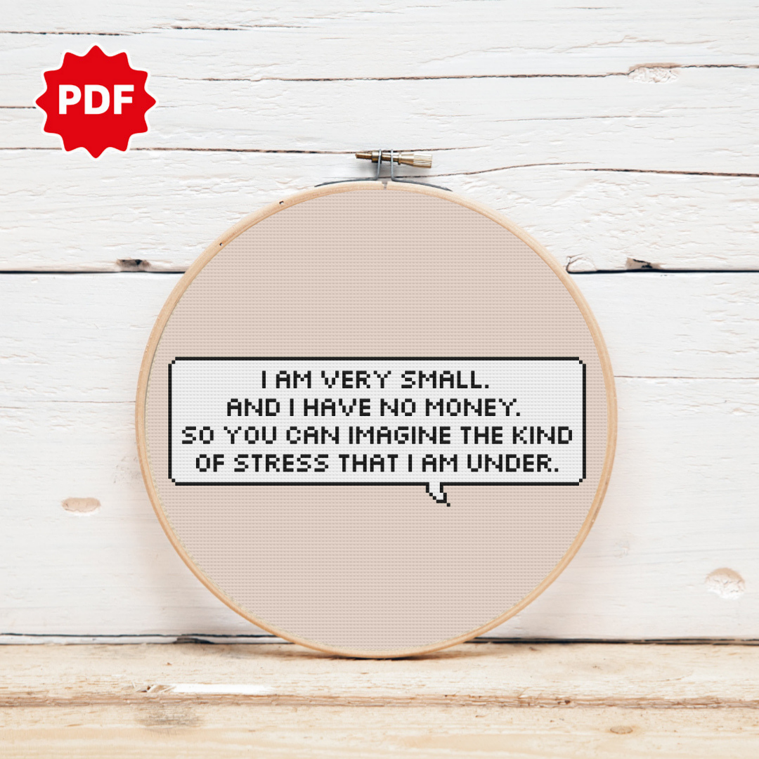 Funny Saying Cross Stitch Pattern, Short People Cross Stitch Pattern