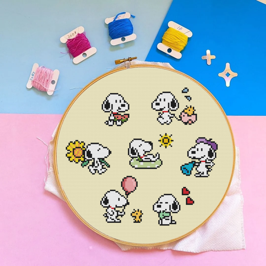 Small Snoopy Cross Stitch Pattern