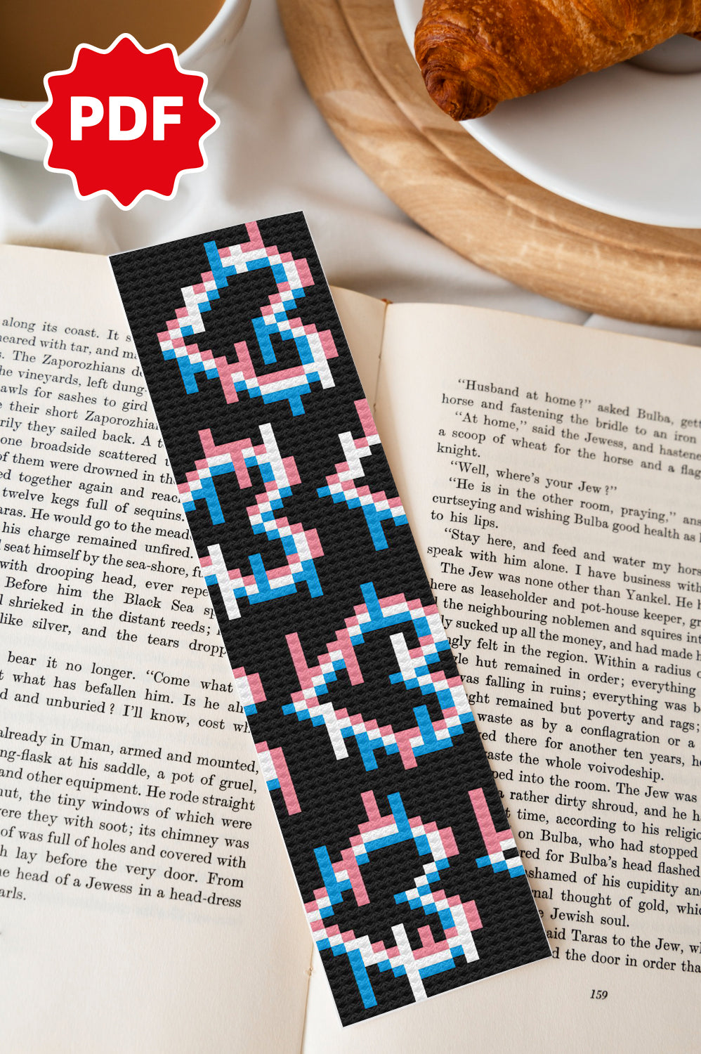 Wednesday BookMark Cross Stitch Pattern | Instant Download