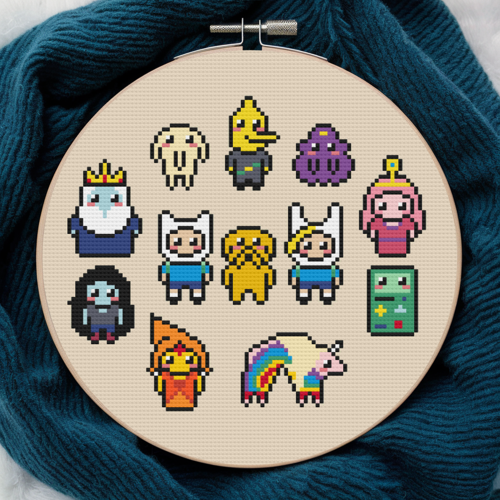 Adventure Time Cross Stitch Pattern, Video Game Cross Stitch Pattern