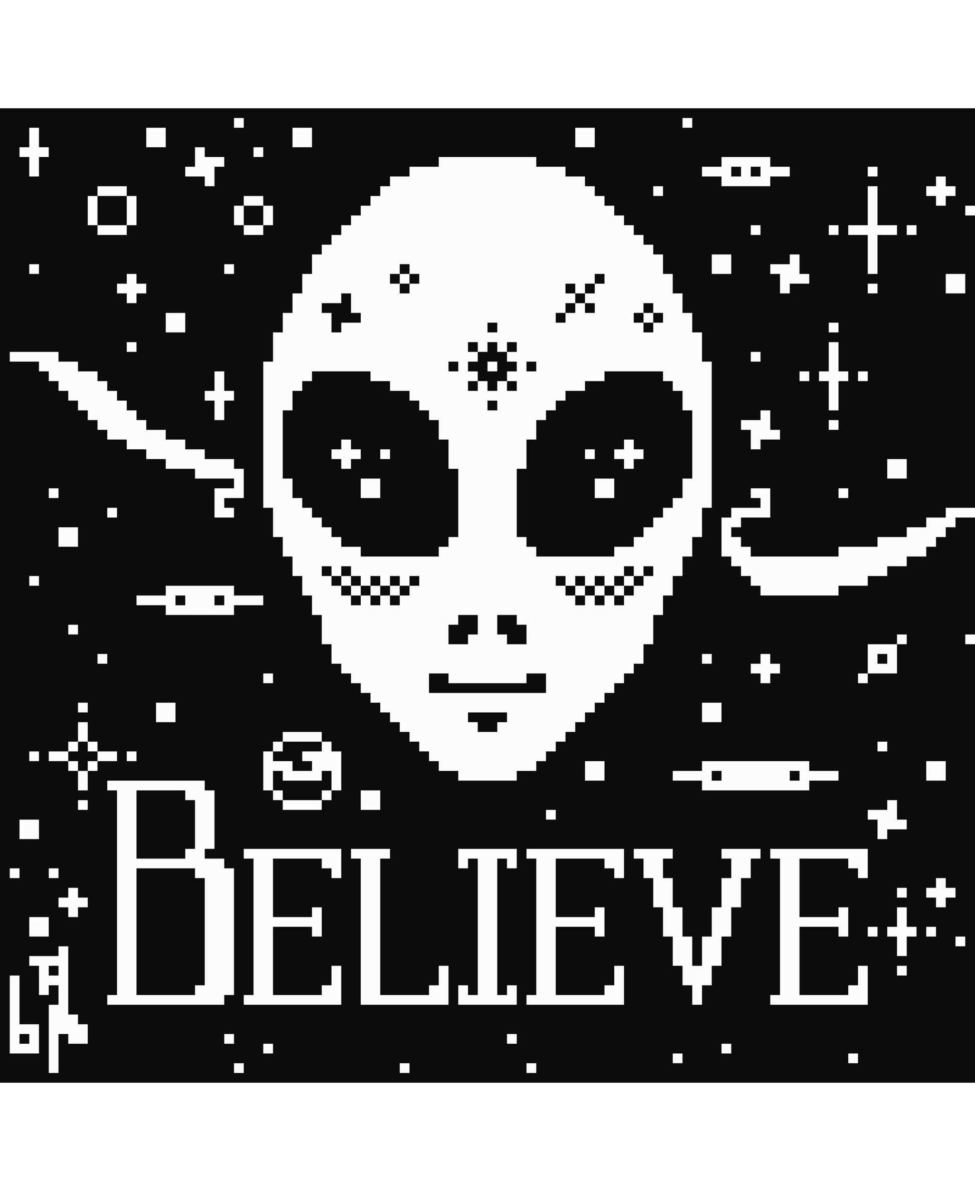 Believe Cross Stitch, Alien Cross Stitch, Ufo Cross Stitch