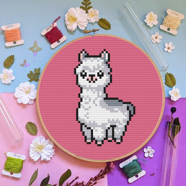 Cute Cross Stitch Pattern, Alpaca Cross Stitch 