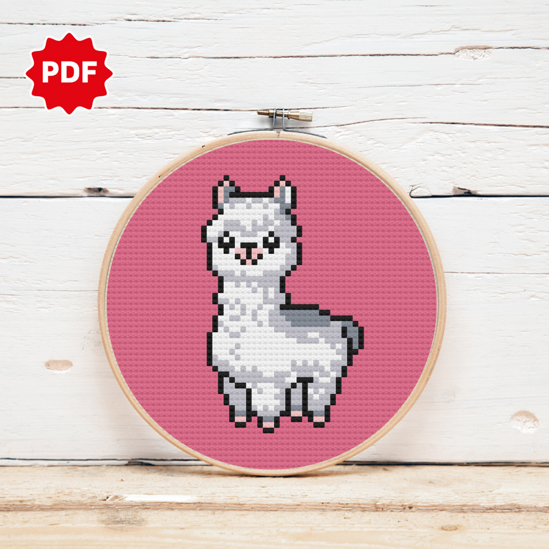 Alpaca Cross Stitch Pattern, Animals Cross Stitch Pattern 