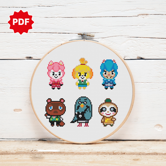 Animal Crossing Cross Stitch Pattern