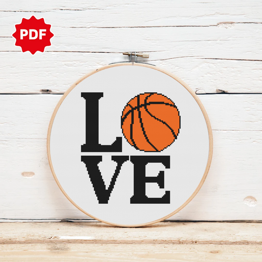 Basketball Cross Stitch Pattern, beginner patterns