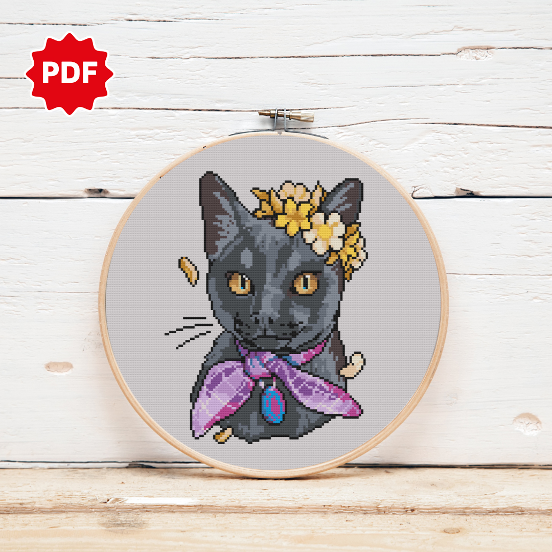 Black Cat Cross Stitch 