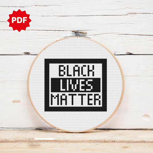 black lives matter cross stitch pattern 