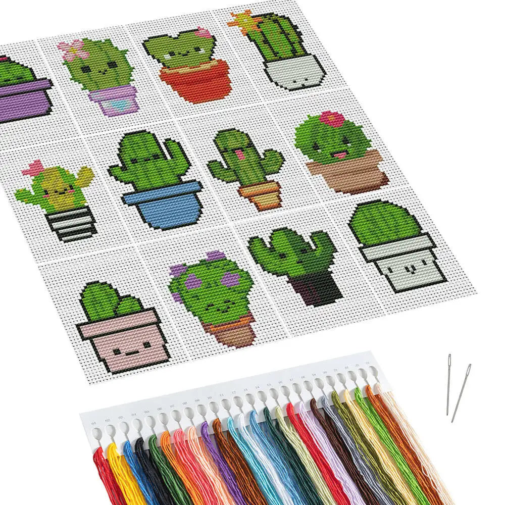 Cactus Mini Cross Stitch Kit