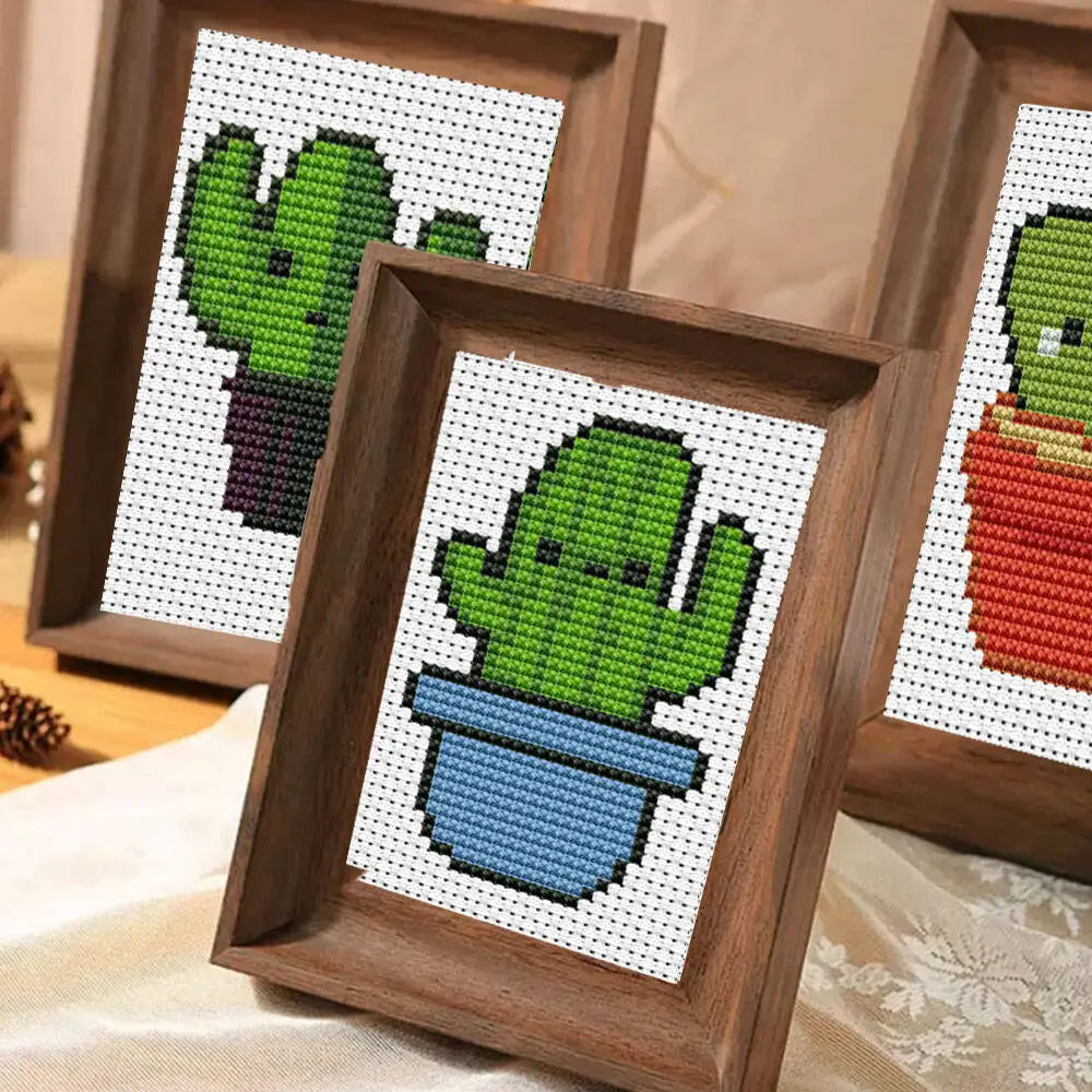 Cactus Tiny Cross Stitch Kit