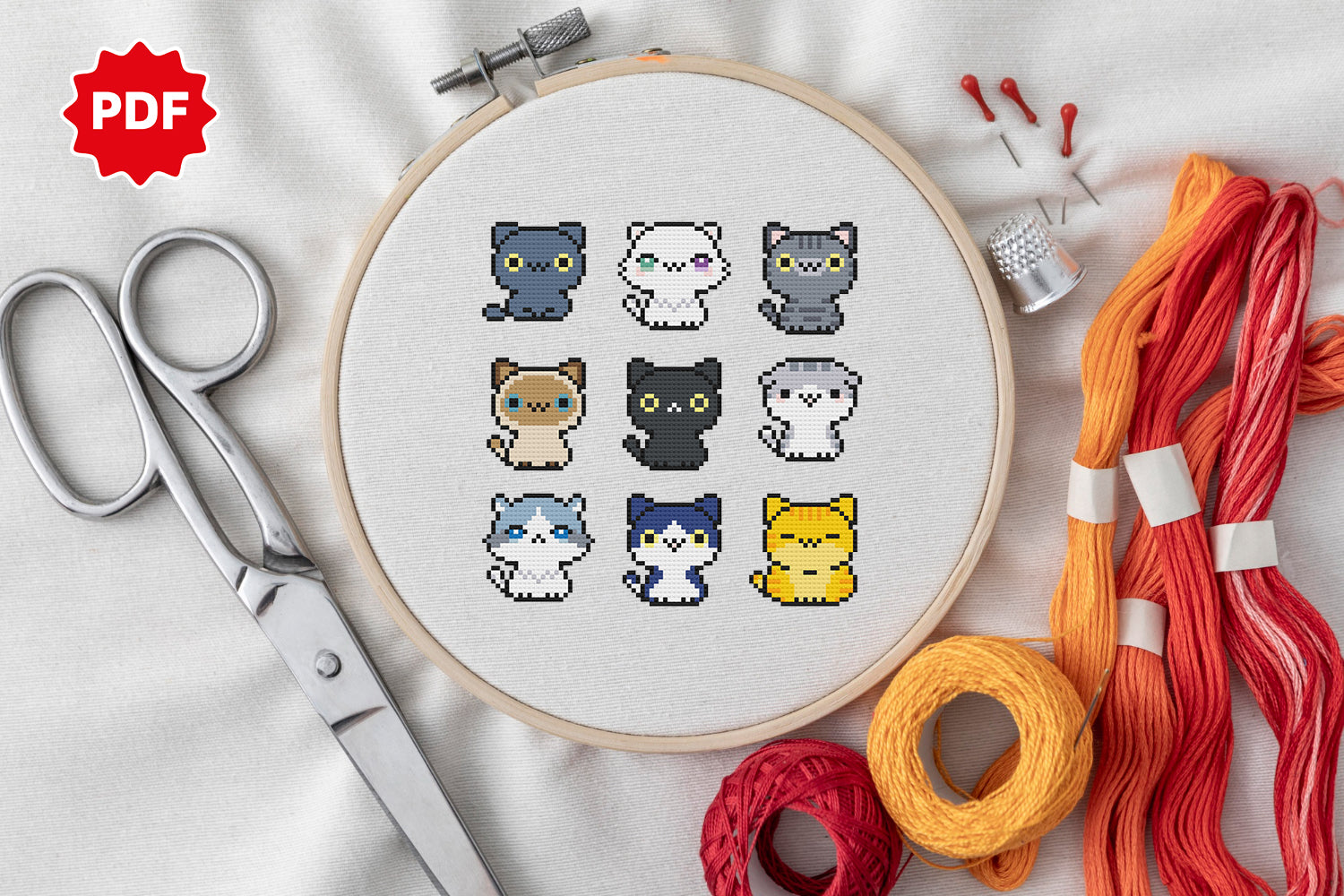 Little Cats Cross Stitch Pattern