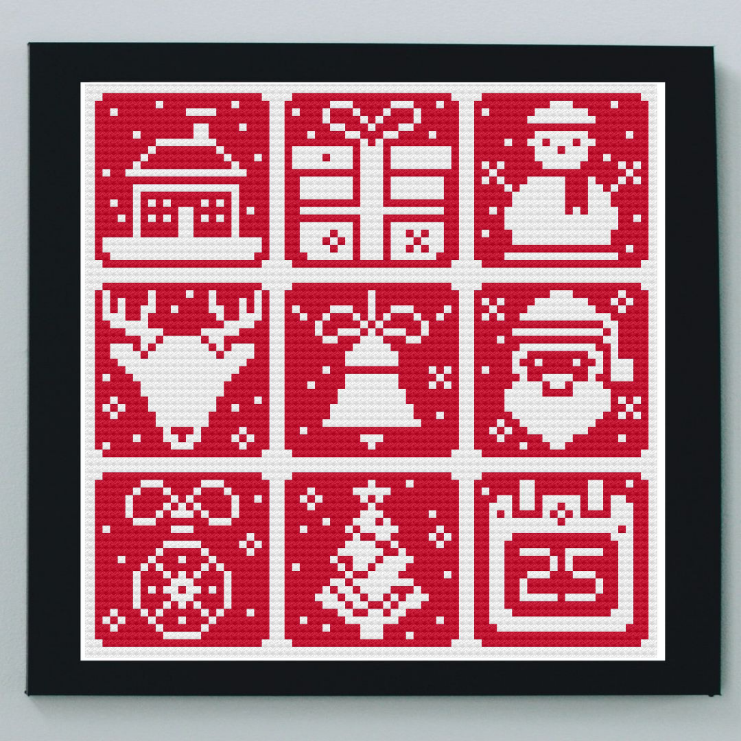 Christmas Ornaments Cross Stitch Pattern