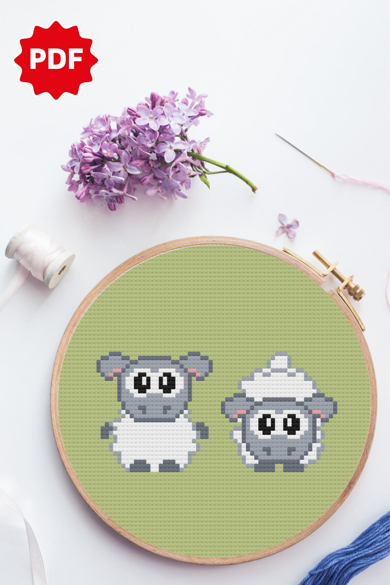 Cute Little Sheep Cross Stitch