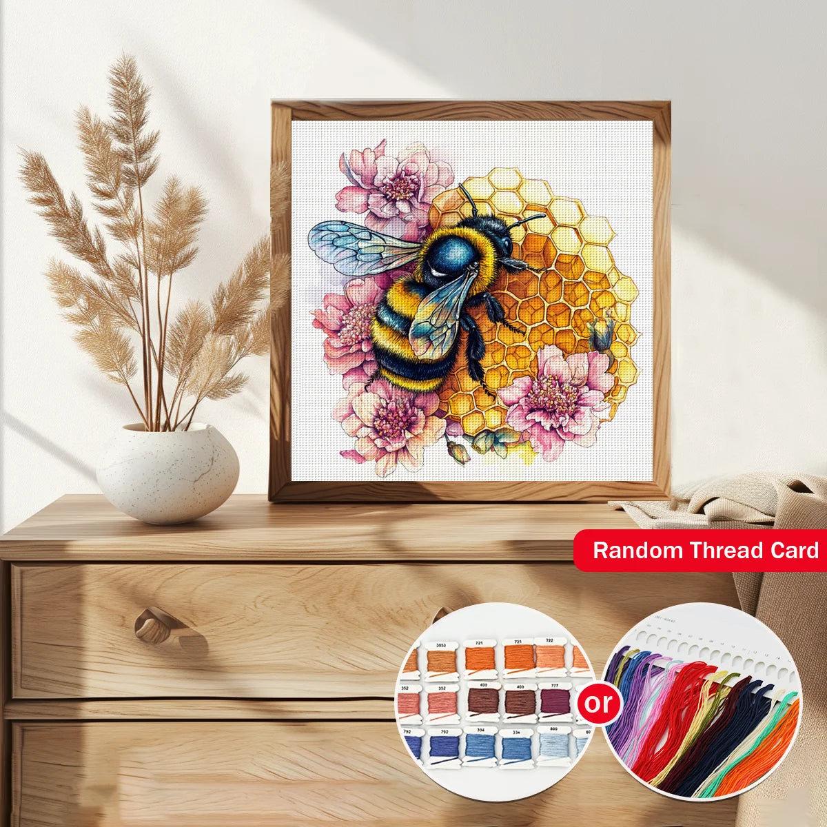 Cute Bee Cross Stitch Kit For Beginner