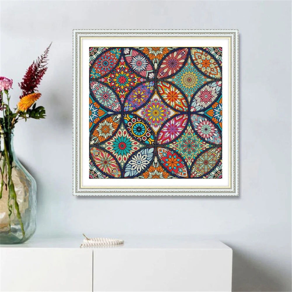 Mandala Cross Stitch Kit For Beginner