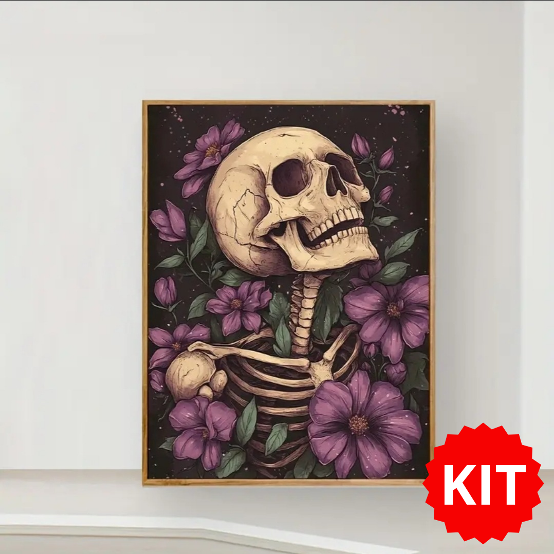 Skull Cross Stitch Kit