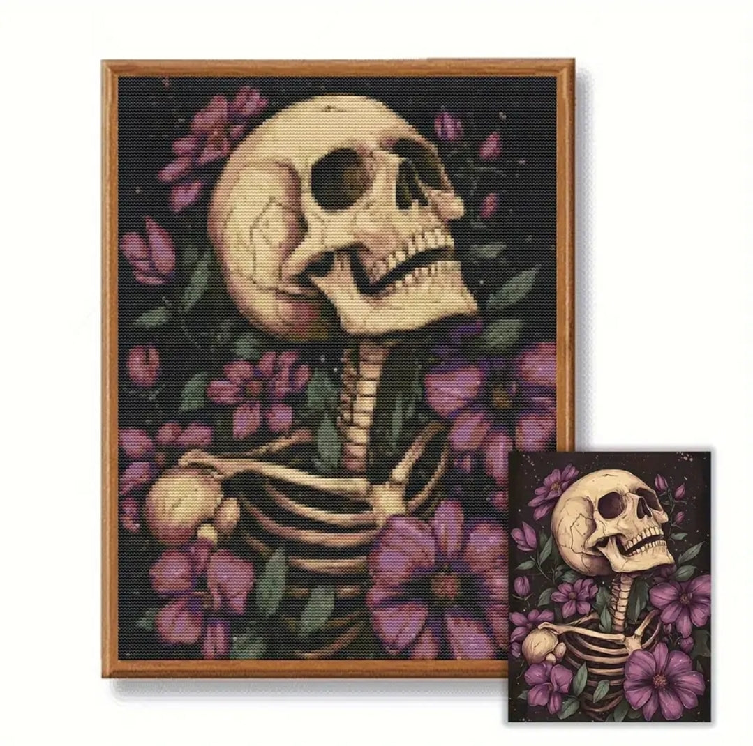 Skull Cross Stitch Kit