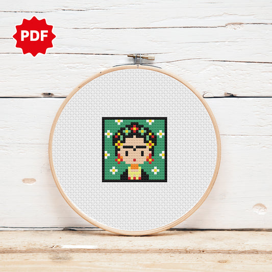 Frida Kahlo Cross Stitch Pattern