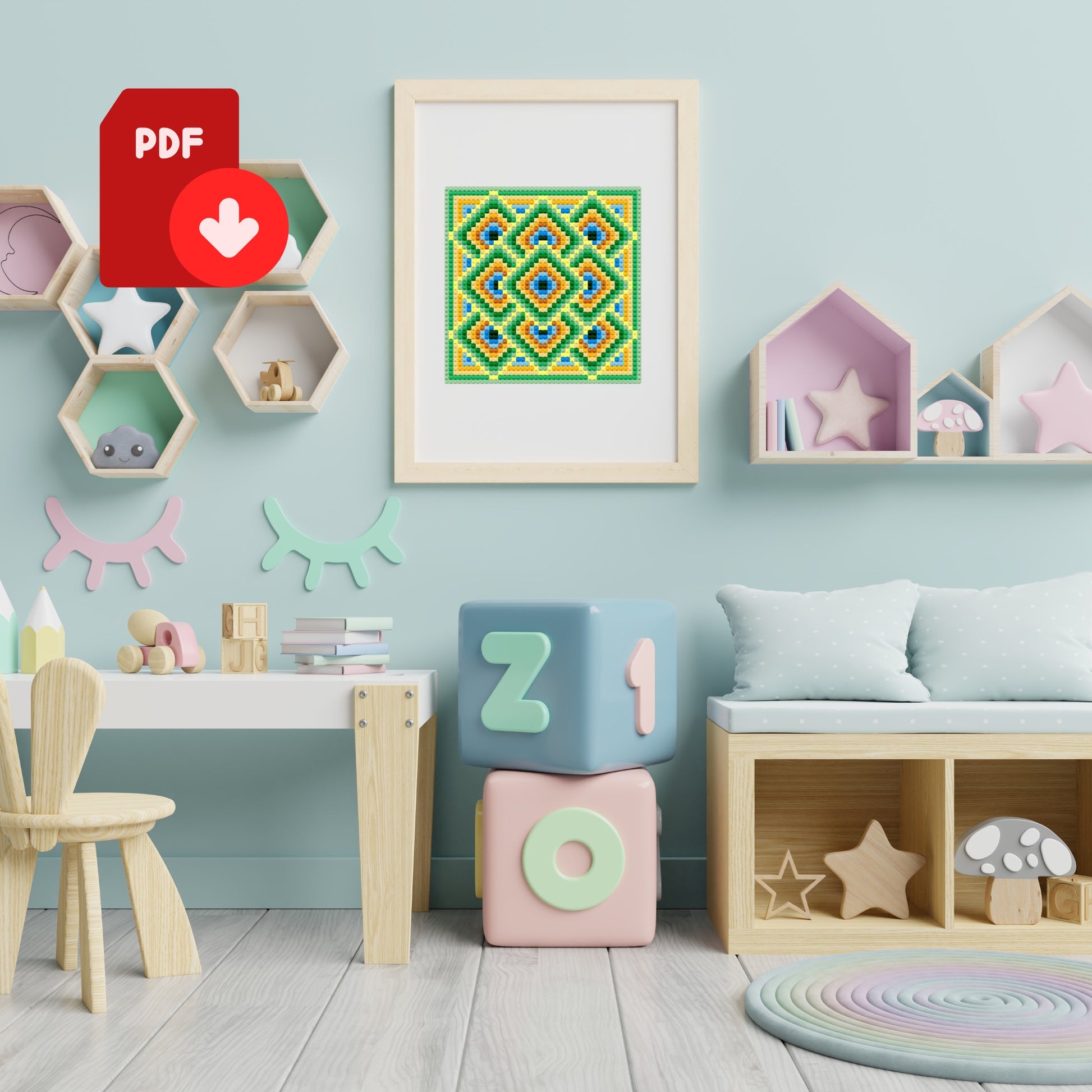 Geometric Cross Stitch Pattern