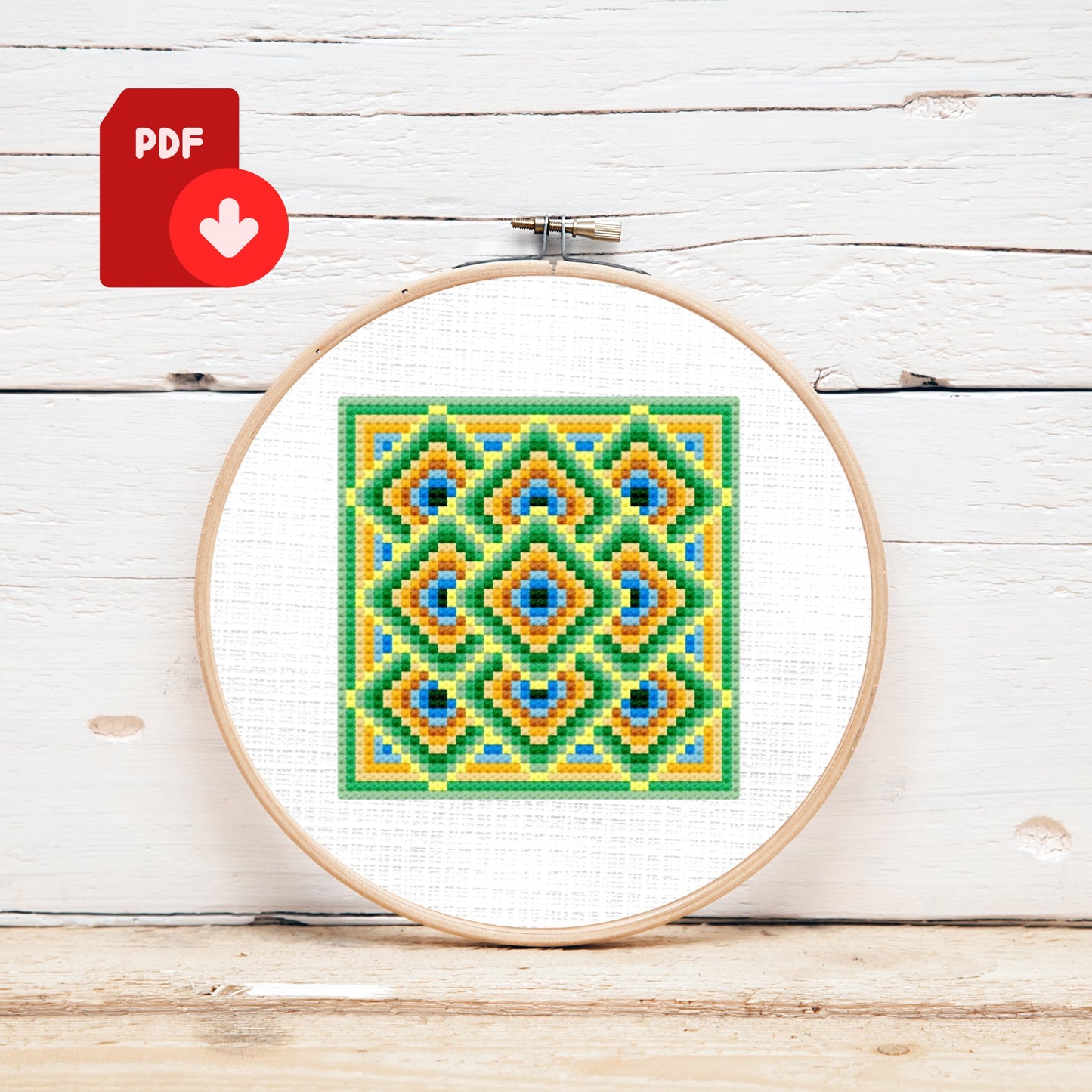 Mandala Cross Stitch Pattern