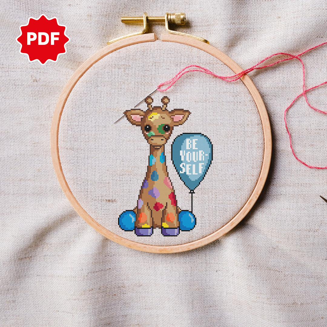 Cute Giraffe Cross Stitch Pattern 