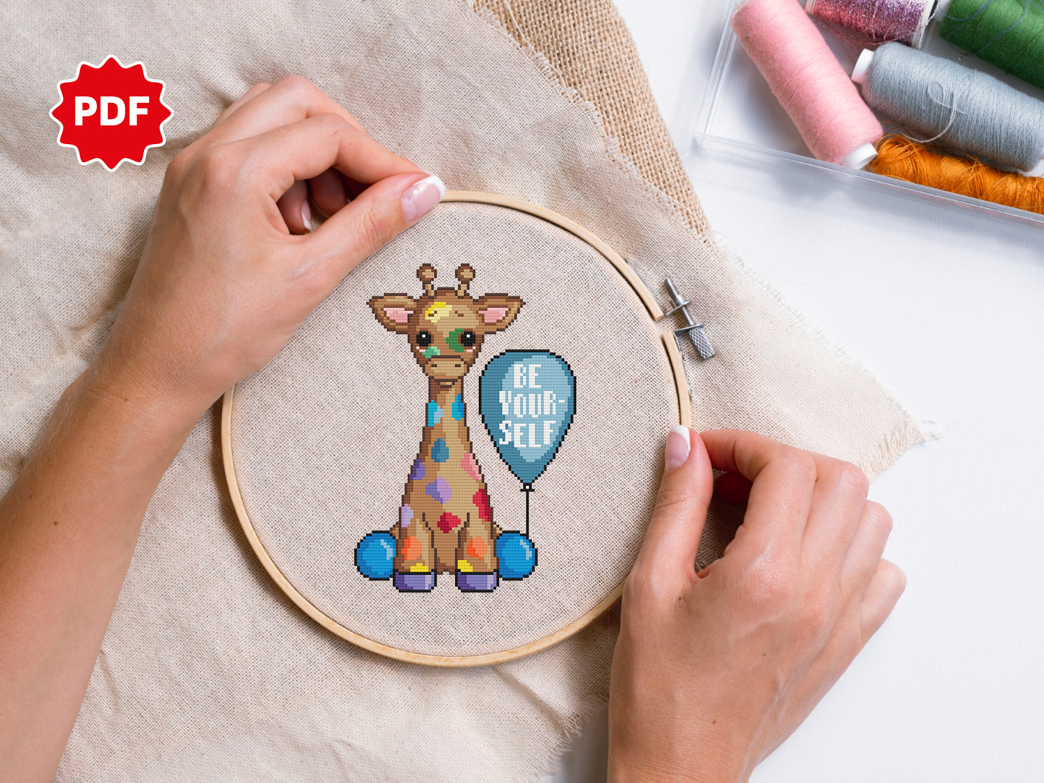 Giraffe Counted Cross Stitch Pattern 