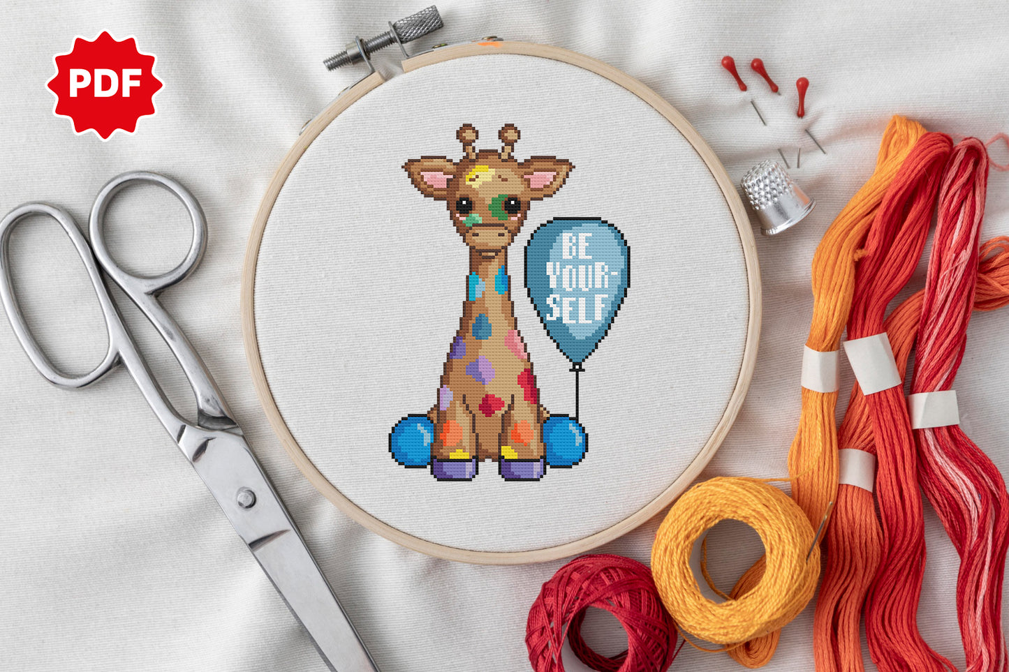 Cute Animals Cross Stitch Pattern, Giraffe Cross Stitch