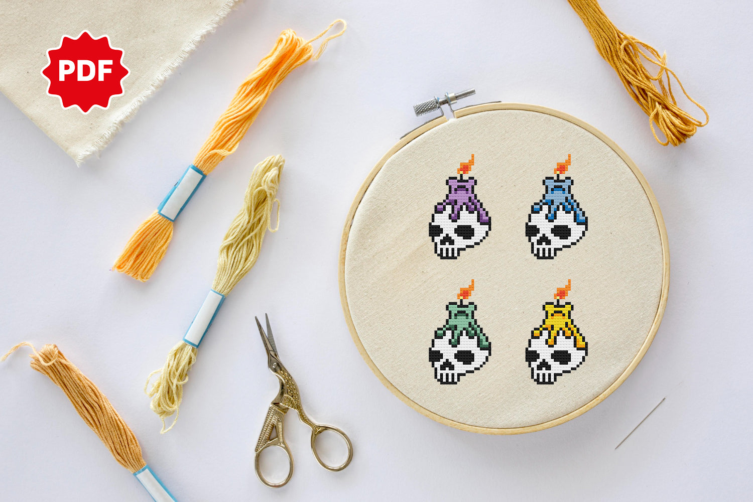 Skulls Cross Stitch