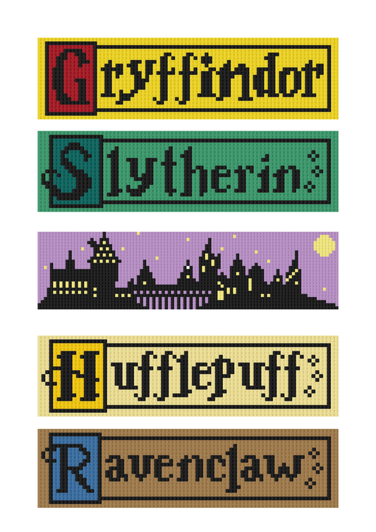 Harry Potter Bookmarks Cross Stitch Pattern